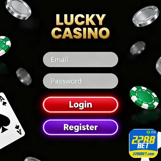 Tela de login no celular exibindo a plataforma de cassino online